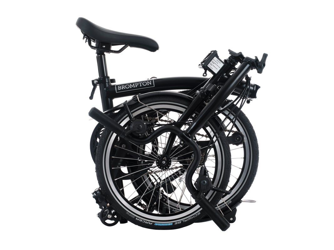 Brompton C Line 12 Speed Mid Rise Bar 2025 Folding Bike Black at
