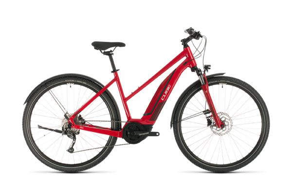 Cube Nature Hybrid One 400 Allroad Trapeze 2020 Electric Hybrid Bike - Red
