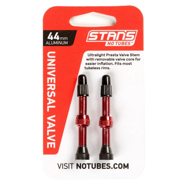 Stan's No Tubes Alloy Presta Valves - Red