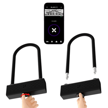Black X Titan Rock Solid Smart U-Lock Diamond Sold Secure Rating
