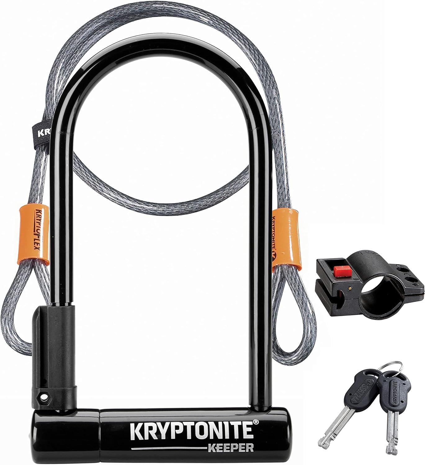 Kryptonite Keeper 12 Standard U Lock with Flex Cable