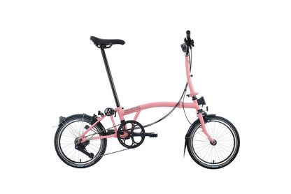 Brompton C Line 12 Speed Mid Rise Bar 2025 Folding Bike Pink