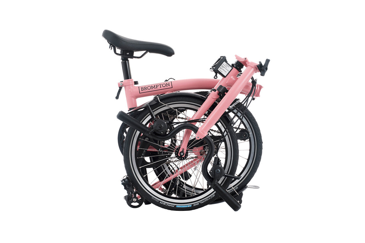 Brompton C Line 12 Speed Mid Rise Bar 2025 Folding Bike Pink