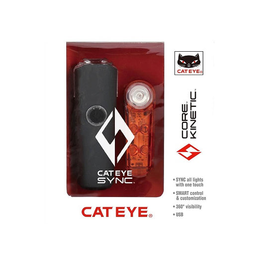 Cateye Sync Core / Sync Kinetic Rechargeable Light Set