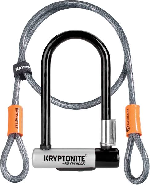 Kryptonite Kryptolock Mini U Lock with Flex Cable